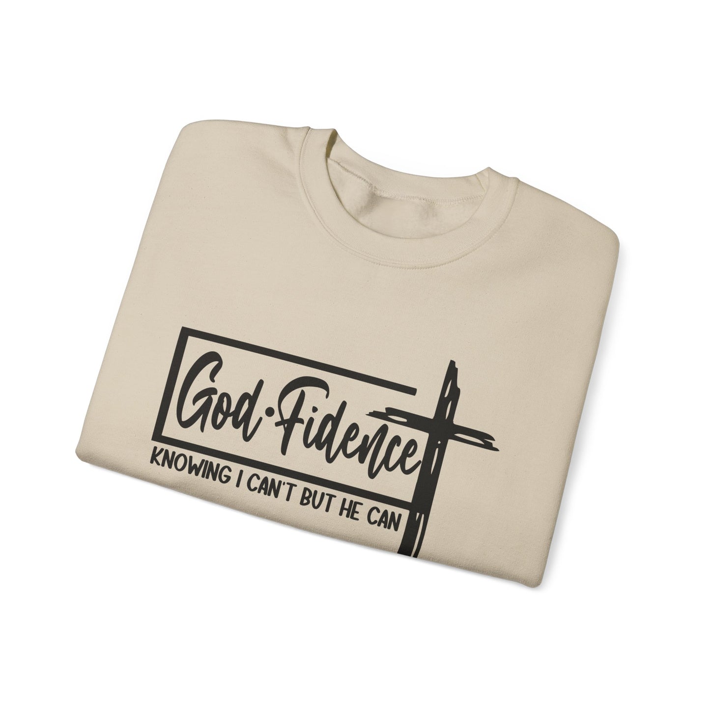 Faith-Inspired Crewneck Sweatshirt, God-Fidence Sweatshirt, Religious Apparel, Unisex Casual Wear, Christian Gift, Faith-based Clothing