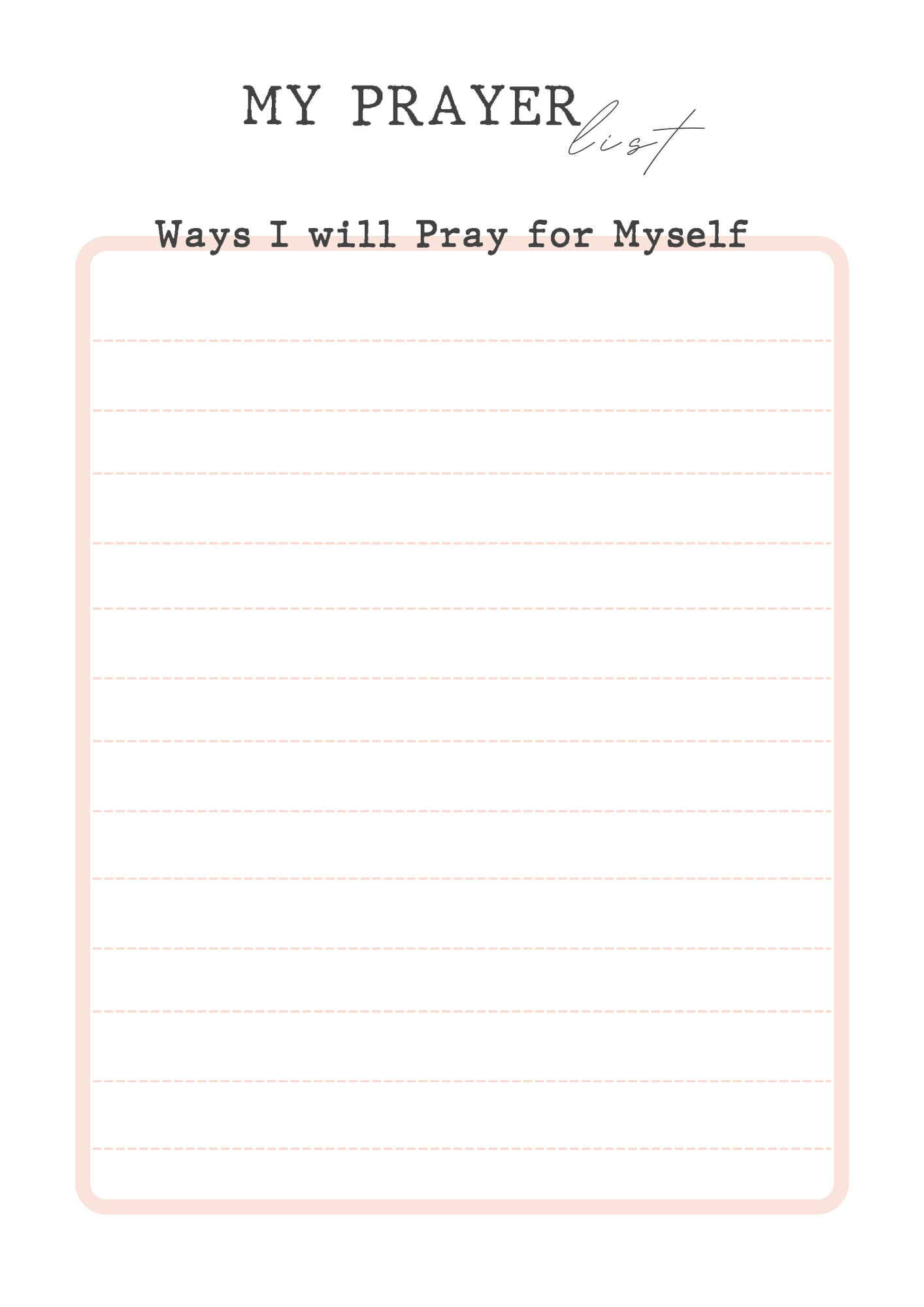 Be Still Prayer Journal Digital