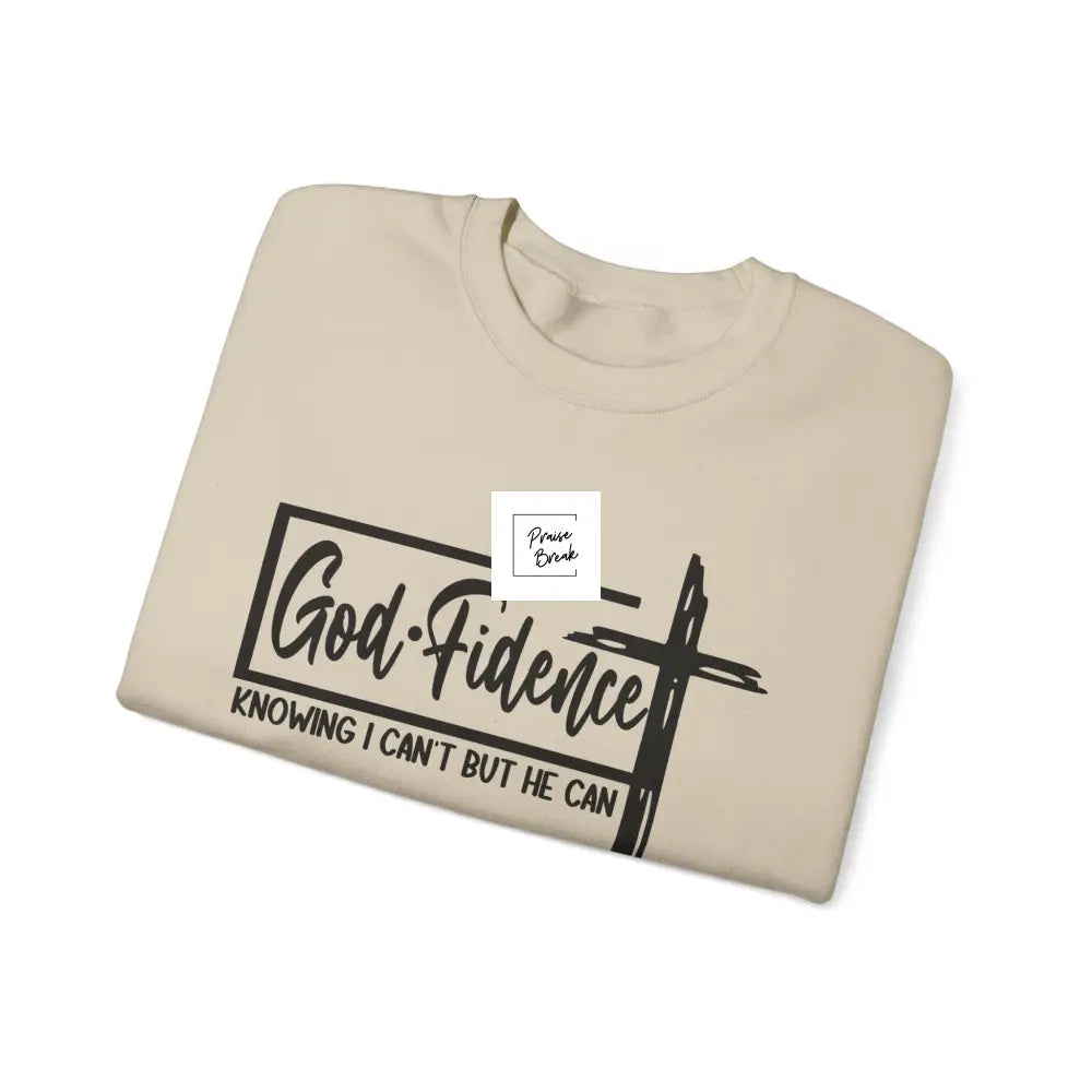 Faith-Inspired Crewneck Sweatshirt God-Fidence Sweatshirt Religious Apparel Unisex Casual Wear Christian Gift
