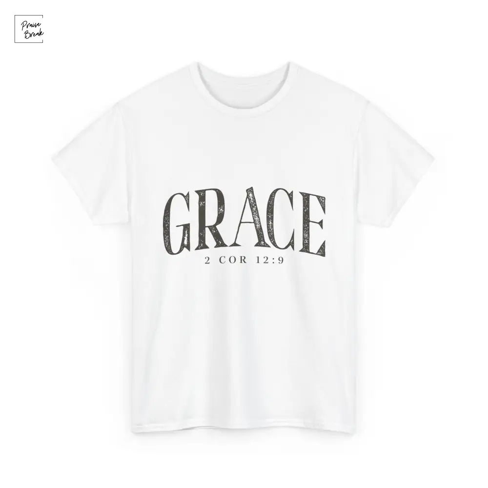 Grace T‑Shirt - ’GRACE’ 2 Cor 12:9 Christian Faith Tee T-Shirt